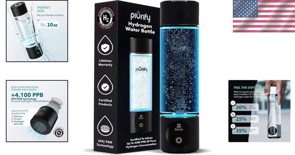 Certified Hydrogen Water Bottle - Advanced Technology-