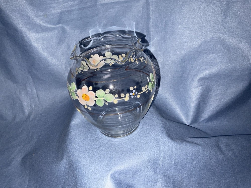 Small Floral Painted Vase (613)