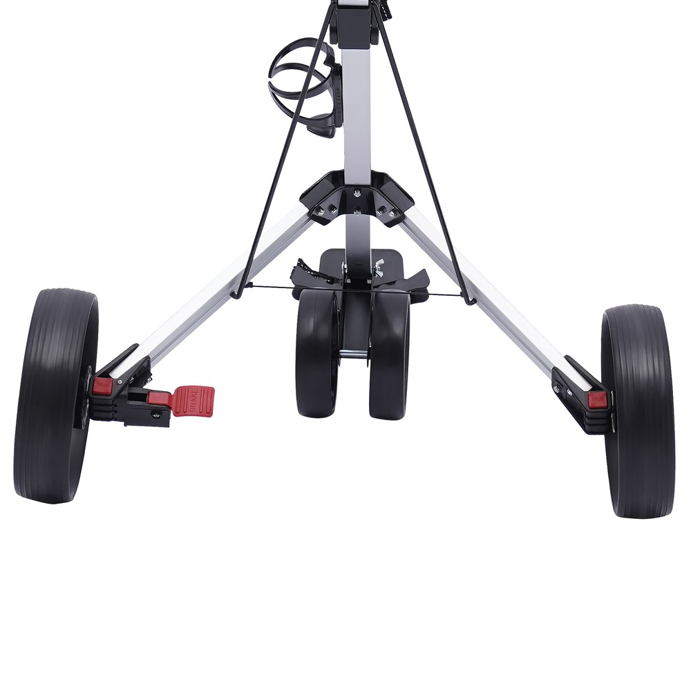 3 Wheel Golf Push Cart Lightweight Push Pull Golf Cart Trolley Sturdy Foldable