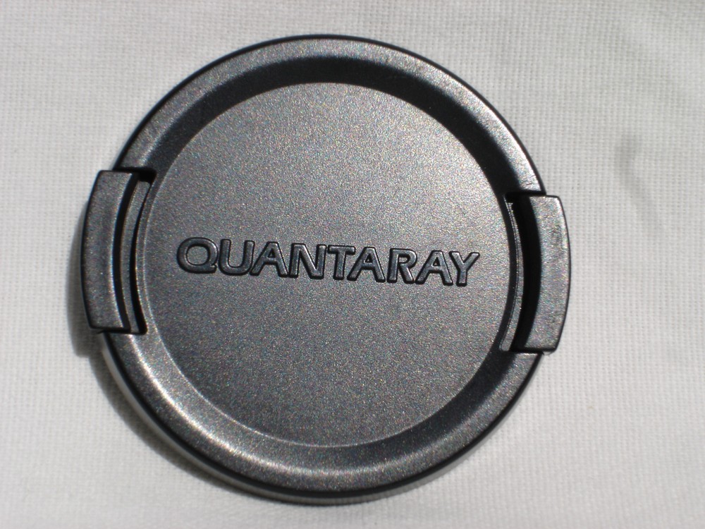 QUANTARAY 58mm plastic front lens cap Black Logo #00399