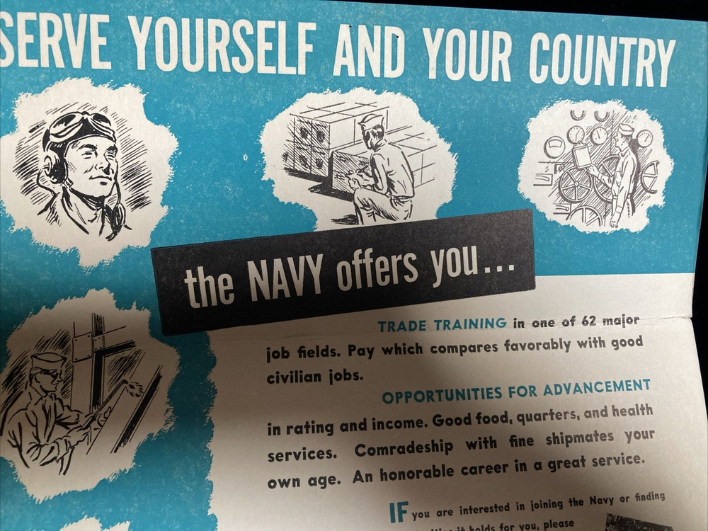 U. S. Navy Recruiting Mailer 1951