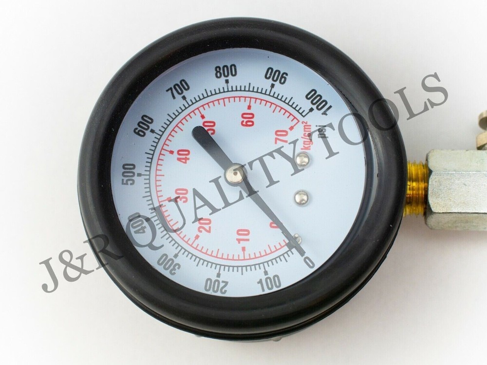 Diesel Engine Compression Cylinder Pressure Tester Gauge Set 0-1000 psi