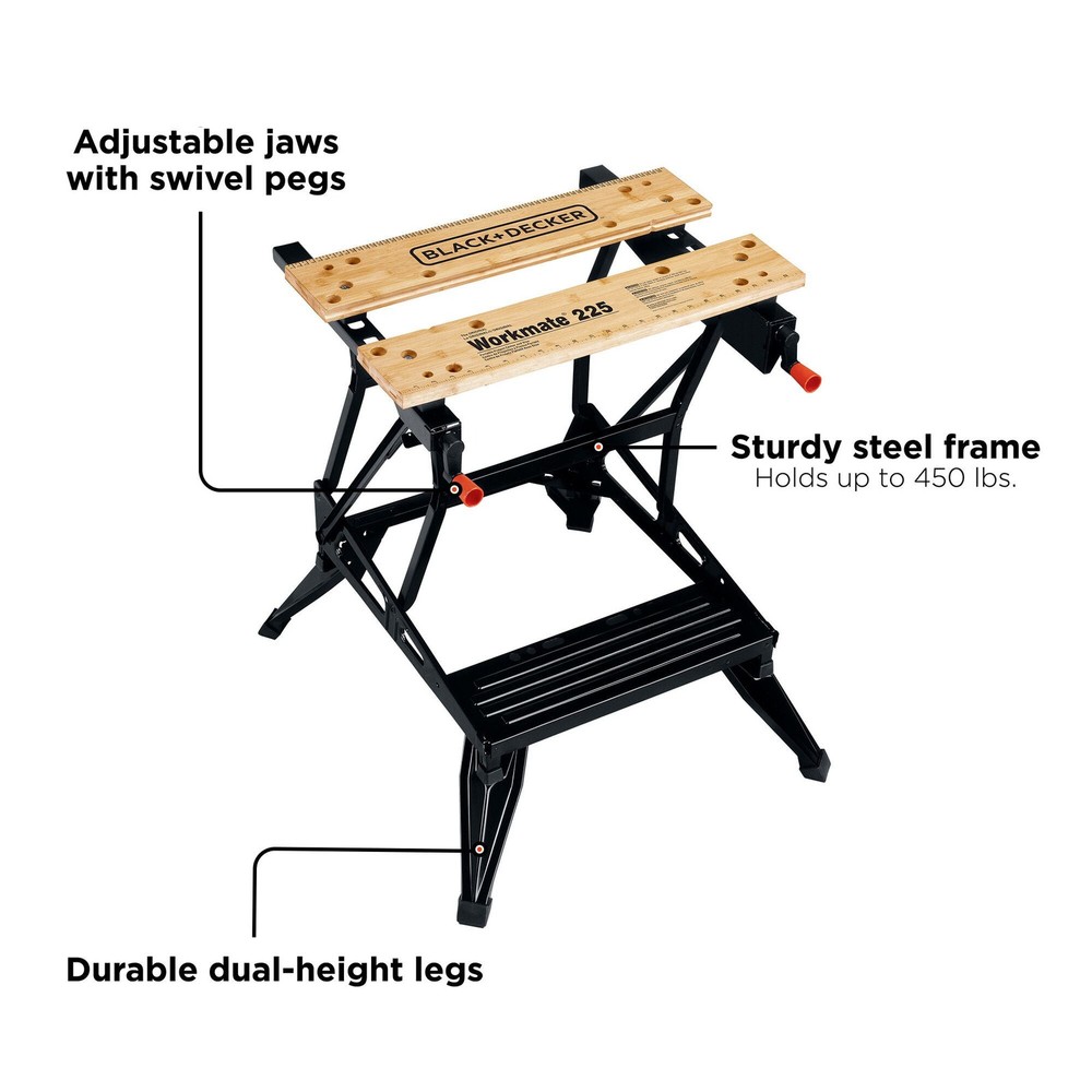 BLACK+DECKER Portable Work Bench And Vise -WM225-A
