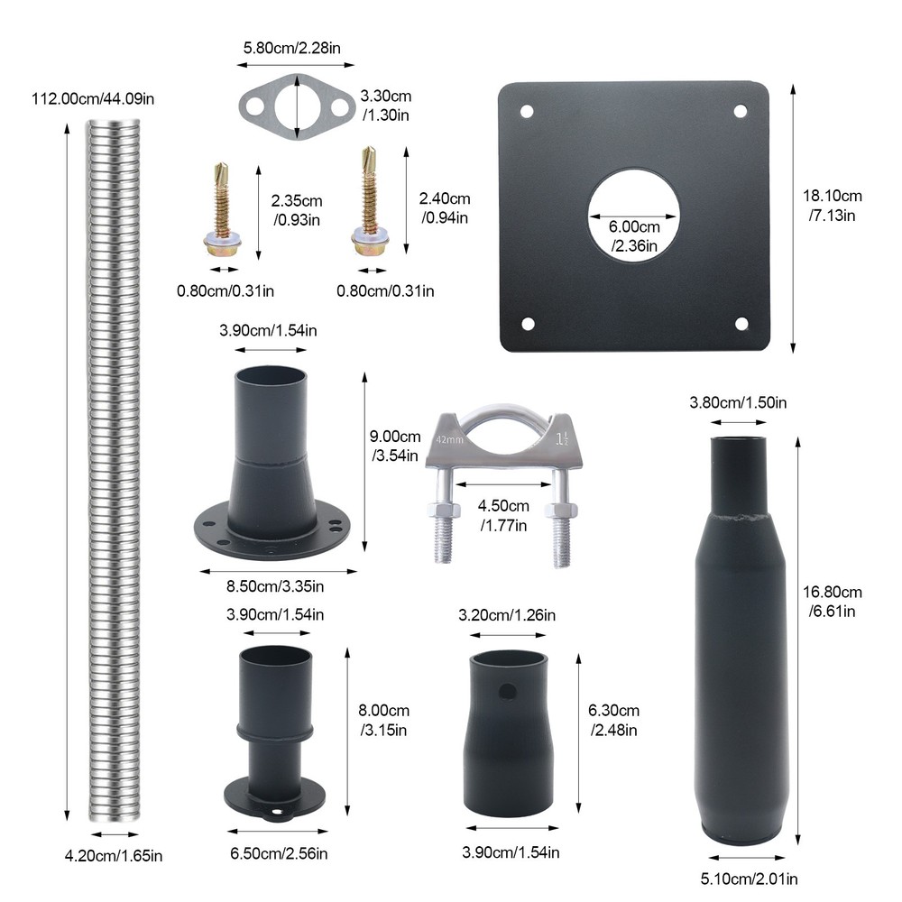 Generator Exhaust Extension Silencer Kit Universal, For ALL Portable Generators