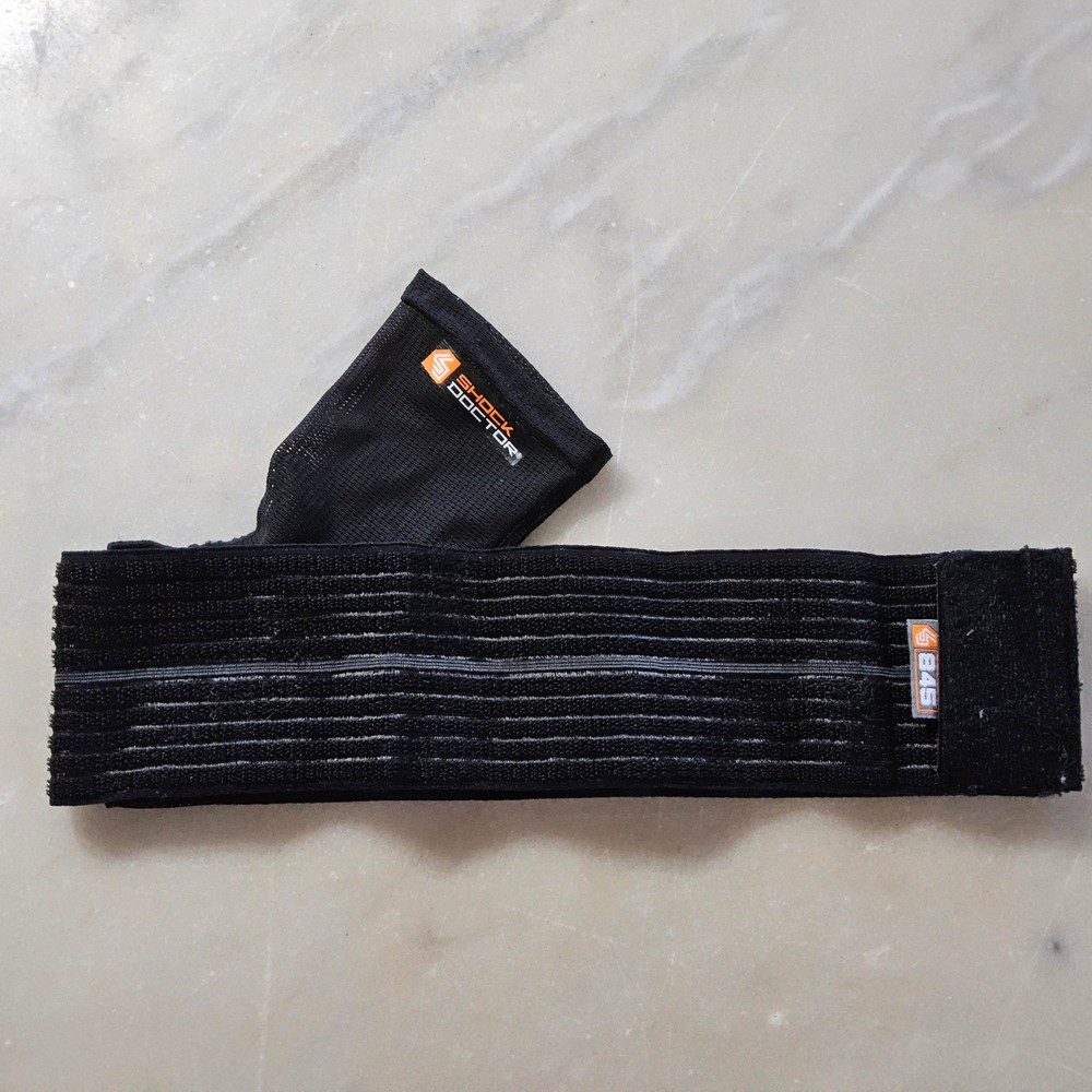 Shock Doctor B45 Ankle Sleeve with Compression Wrap Support Adjustable Black