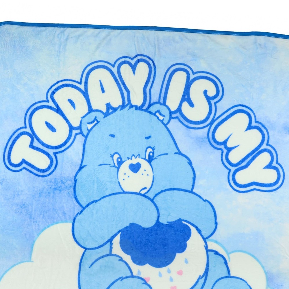 Care Bears Blanket Grumpy Bear Today is My Grumpy Day Fleece Throw 45"X60"