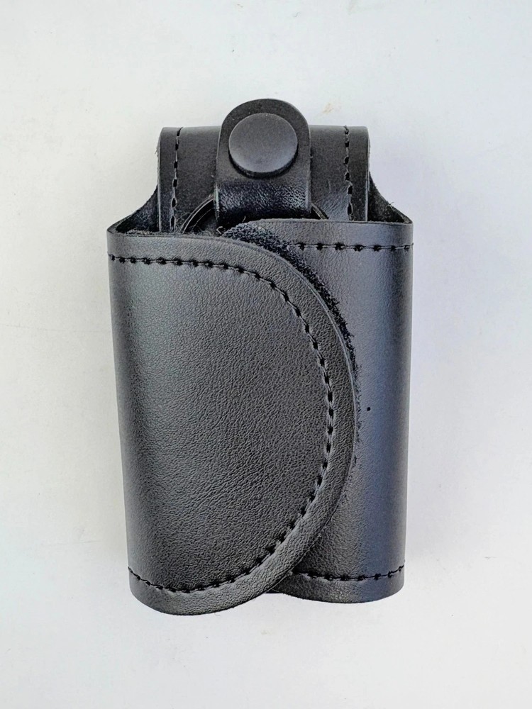 Gould & Goodrich B598 PLAIN Black Leather Silent Key Holder HOOK & LOOP CLOSURE