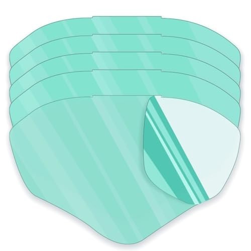 5-Pack Face Shield Replacement Lens - Impact-Resistant, Dust & Splash Proof