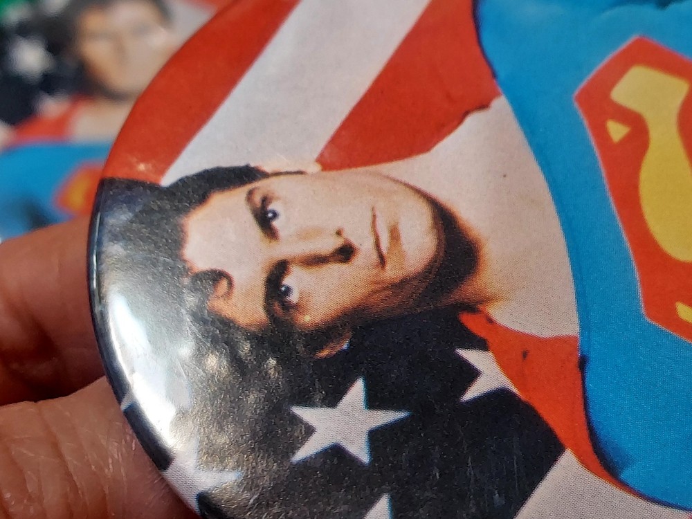 DC Comics Inc 1978 Christopher Reeve Superman 3" Celluliod Pinback Button 3 Pcs