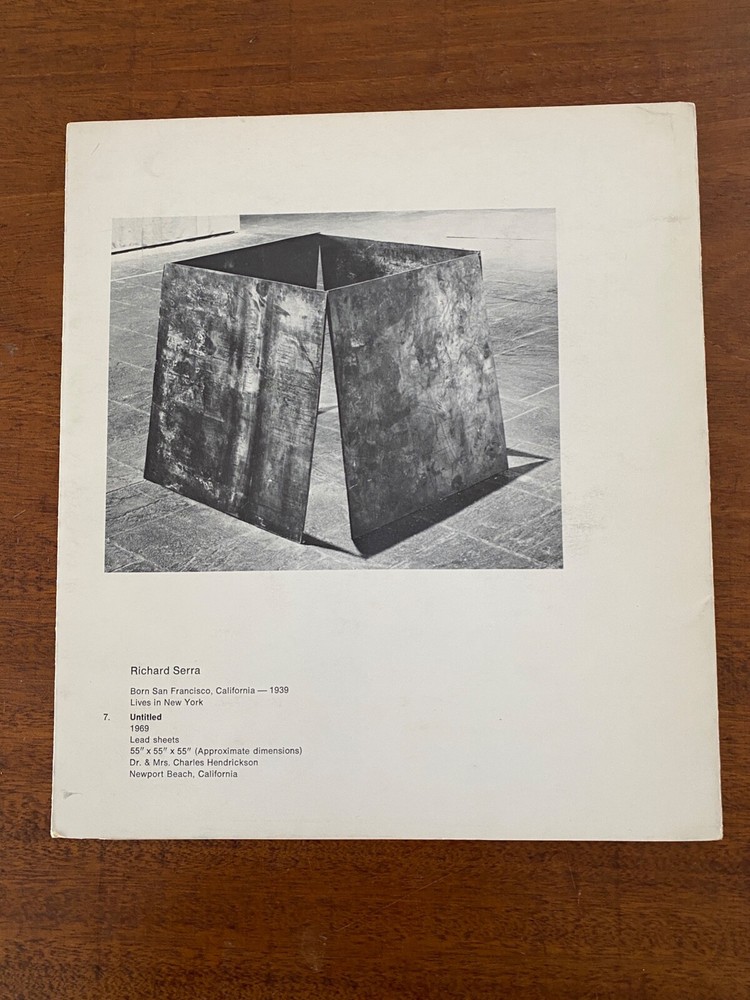 Five Sculptors: Andre/Flavin/Judd/Morris/Serra