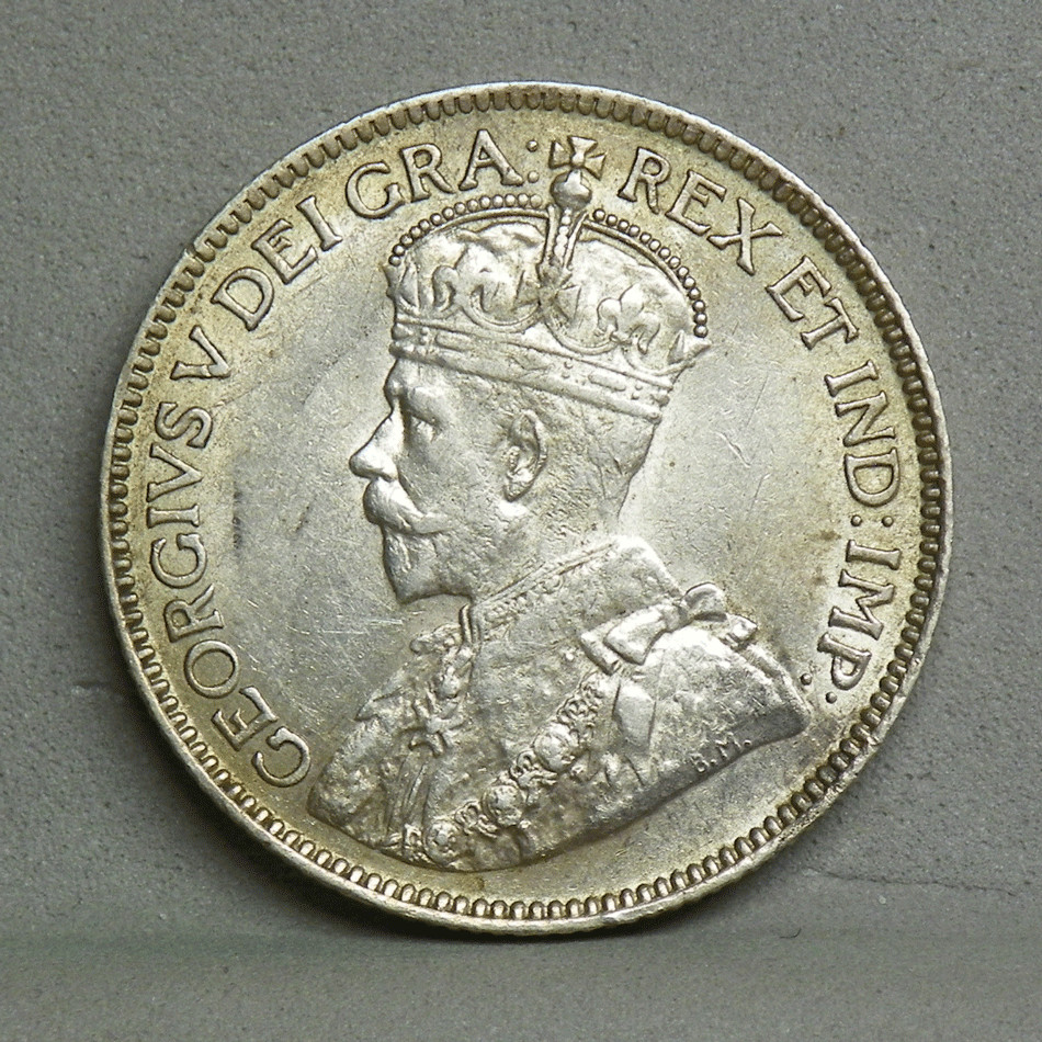 CANADA 1914 25 CENTS, XF