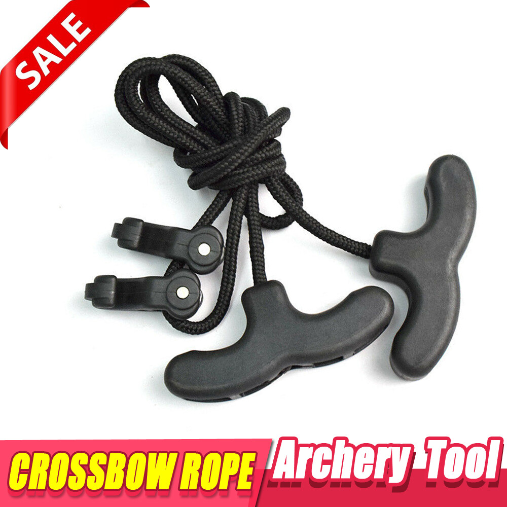 1XArchery Crossbow Cocking Rope Device Tool Cocker Double Handle String US stock
