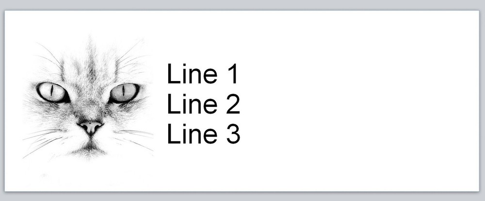 Personalized Address Labels Cat Face (P 653)