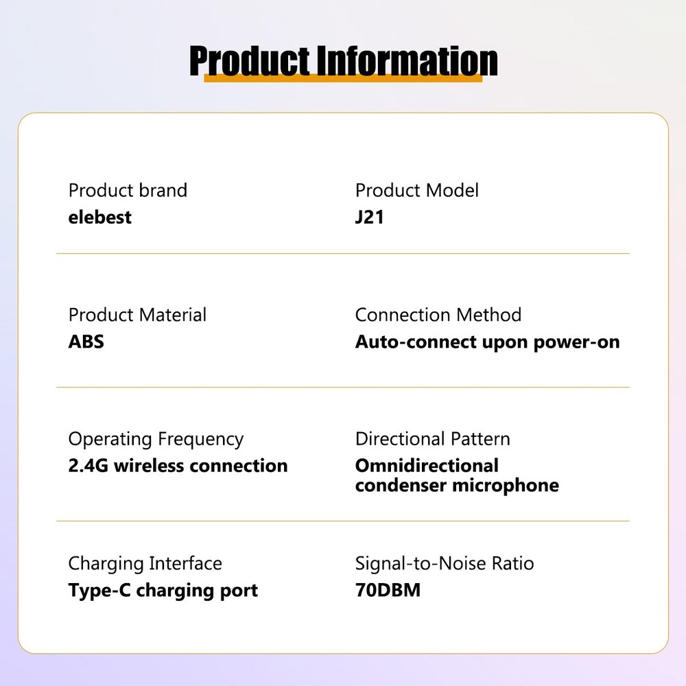 Wireless Microphone Mini Mic for iPhone/Android Phone, LED Display Lavalier Mic