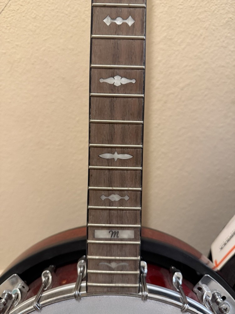 Mitchell MBJ200 Mahogany 5 String Banjo + Crossrock Bag + Strings Bundle READ