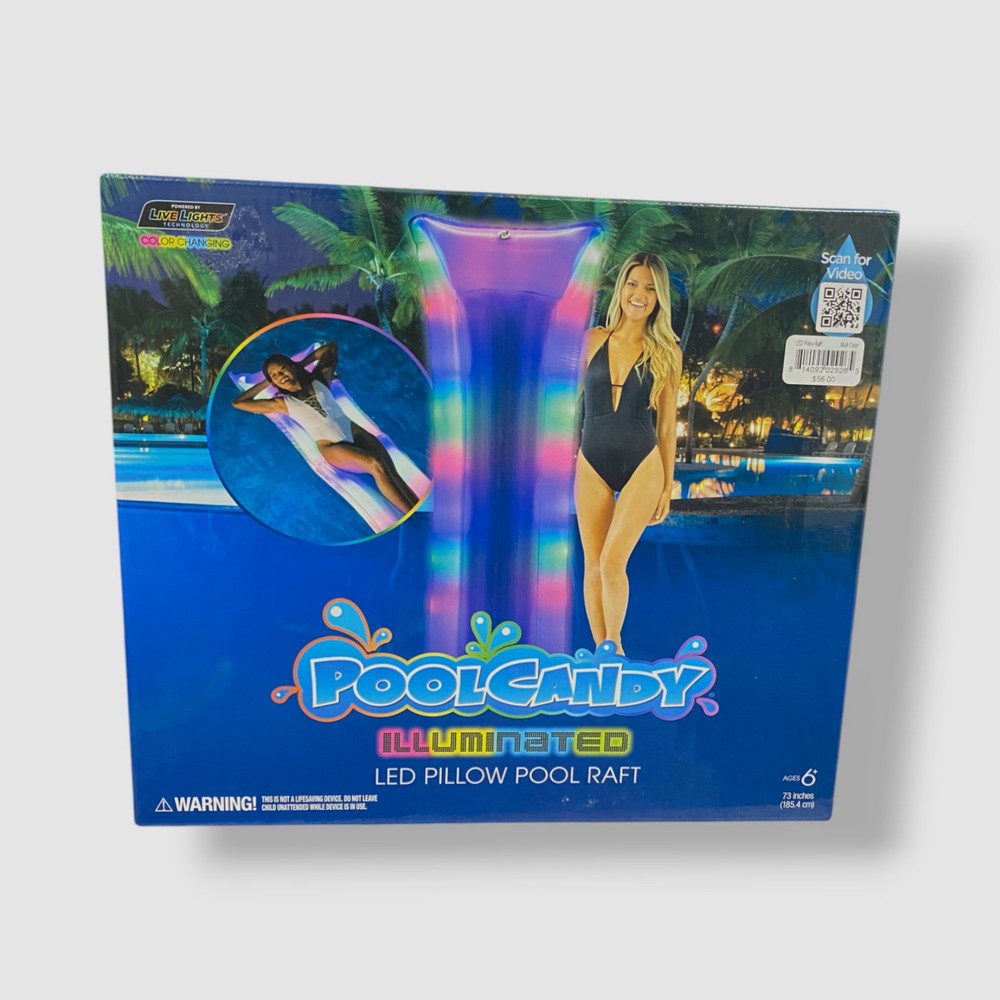 PoolCandy Illuminated LED Swimming Pool Raft 72"