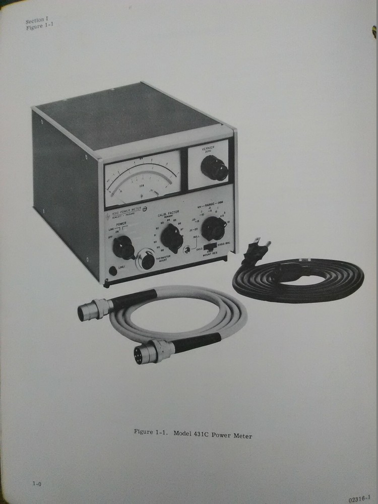 HP 431C Power Meter Operating and Service Manual 1966