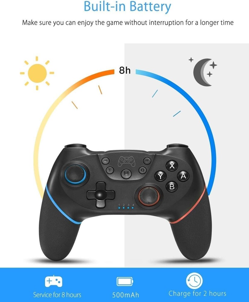 Wireless Controller Bluetooth Controller Windows, Nintendo, Emulators, Batocera