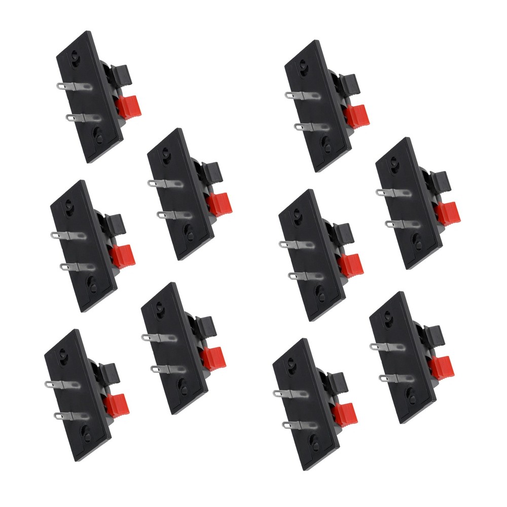 10Pack Push Release Type 2 Terminal Speaker Connector Plate Block Rated Load