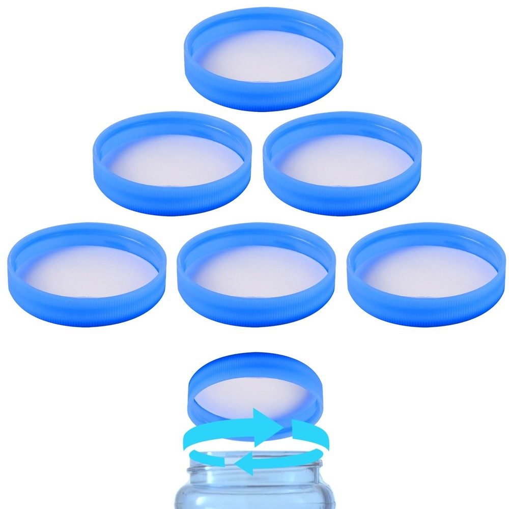 6Pack 53mm Reusable Water Jug Caps, Lids for 3 and 5 Gallon Water Jug, Water ...
