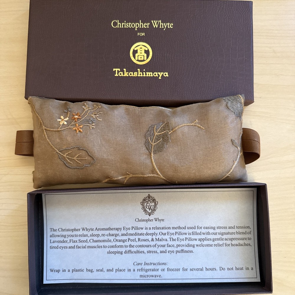 RARE Christopher Whyte For Takashimaya Aromatherapy Eye Pillow B2-47