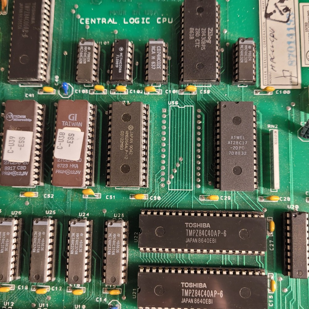 Fisher Berkeley Central Logic CPU Circuit Board Control PCB