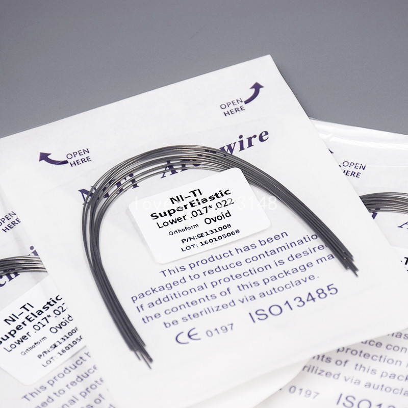 Dental Orthodontic NITI Super Elastic Rectangular Arch Wire Ovoid All Size 10Pcs