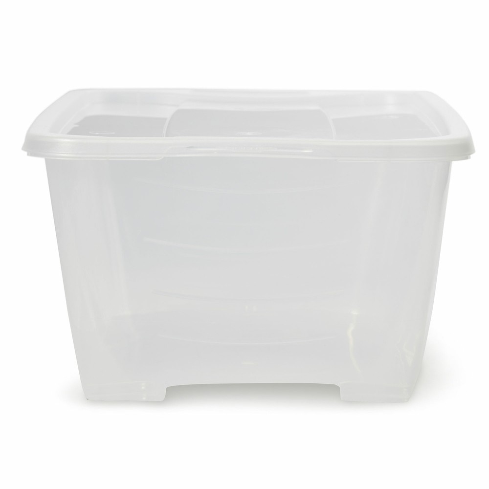 Life Story 6 Quart Rectangular Clear Plastic Lidded Storage Shoe Box, 4 Pack