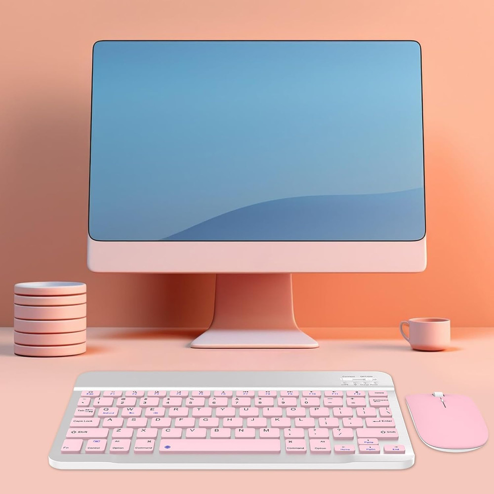 Combo De Teclado Y Mouse Bluetooth Para Ipad, Teclado Inalambrico Recargable US