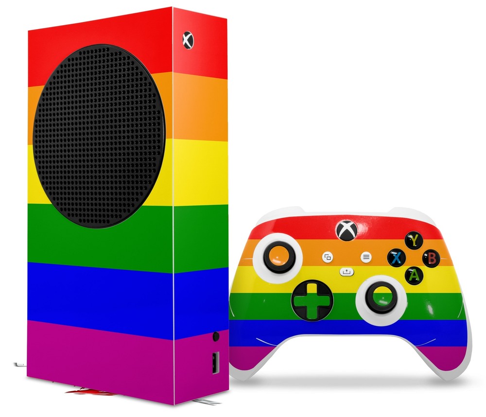 Skins XBOX Series S Console Controller Rainbow Stripes