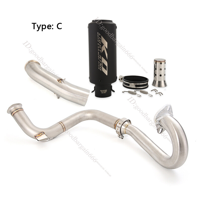 Complete Exhaust System Front Muffler Pipe Modified for Duke 390 RC390 2017-2020