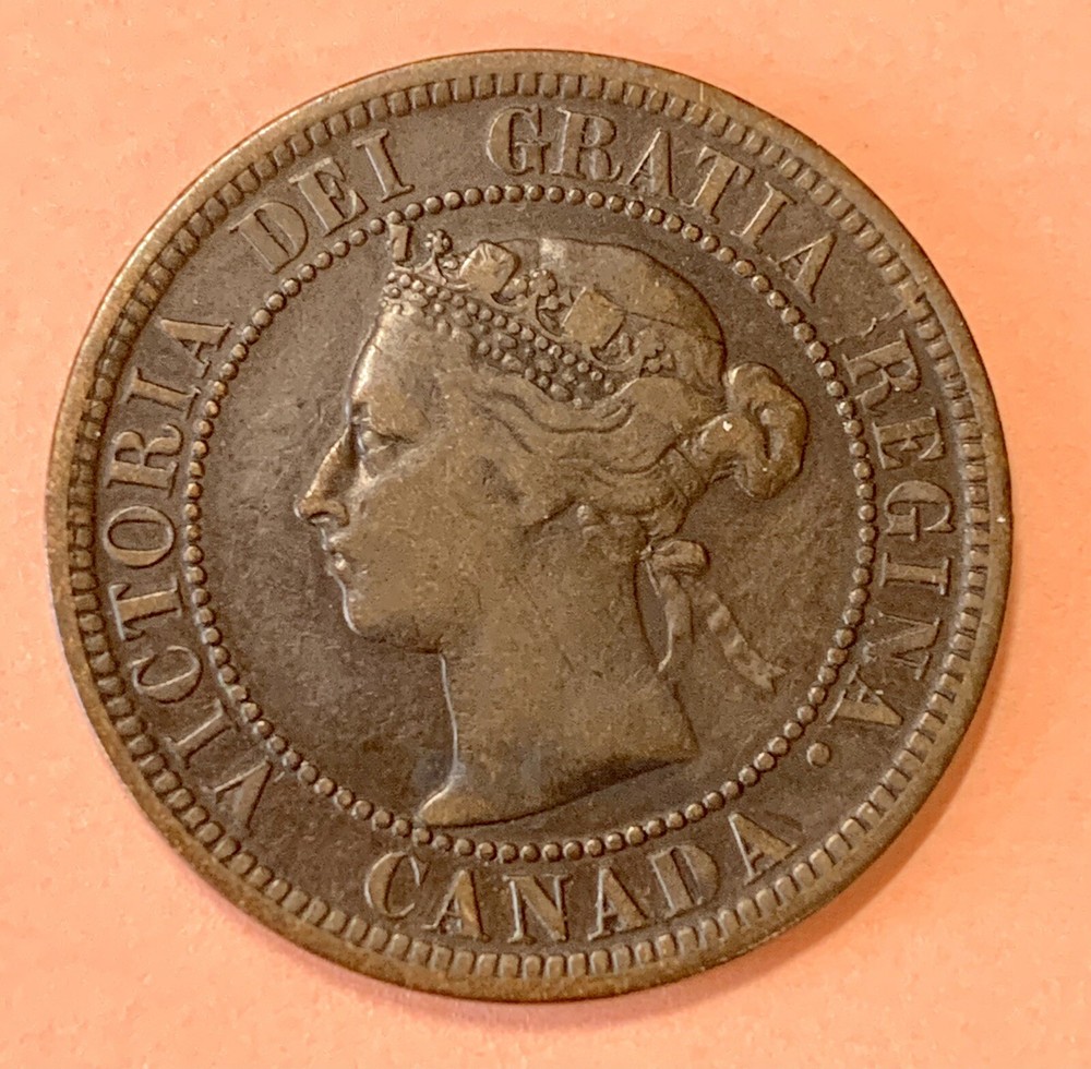 Canada 1891 Large Cent, LDLL, High EF+, Queen Vic