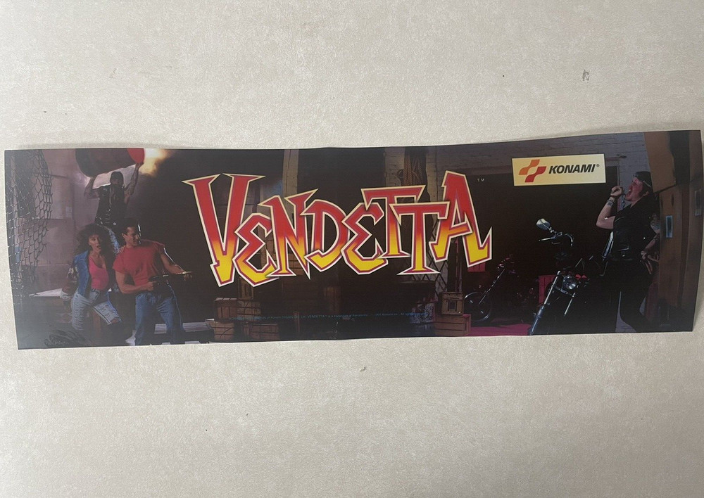 Vendetta Arcade Marquee Konami Original