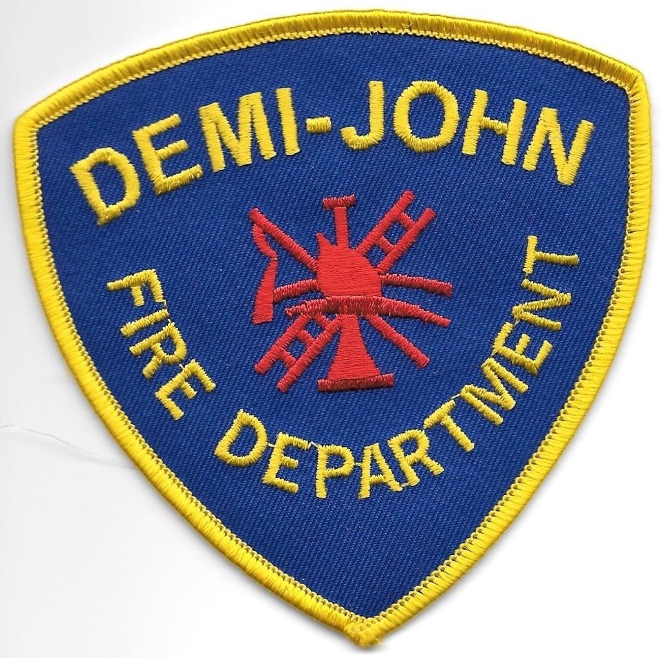 Demi-John  Fire Dept., Texas  (4" x 4" size) fire patch