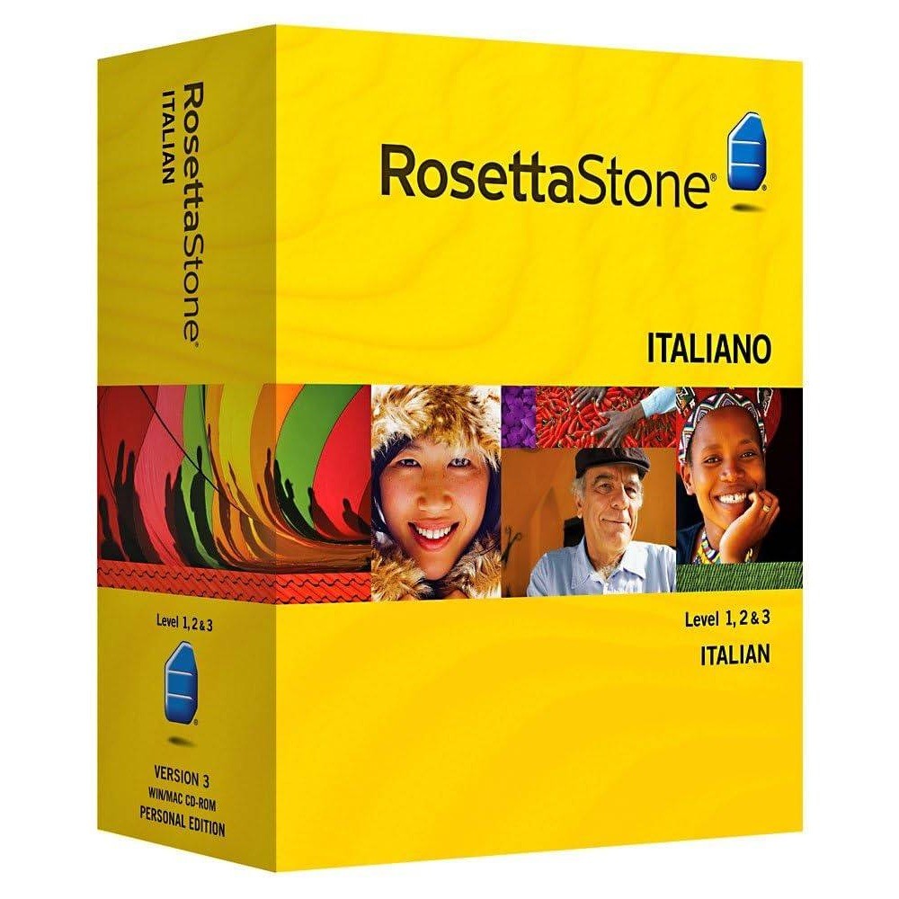 Rosetta Stone Italian Version 3 Level 1-3 Complete Language Learning Software