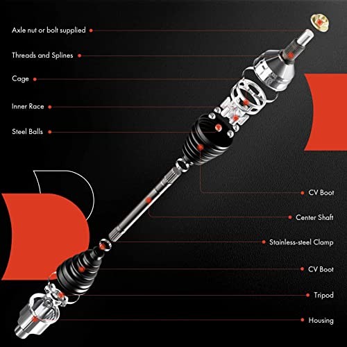 Pair (2) Front CV Axle Shaft Assembly Front Driver and Passenger Side