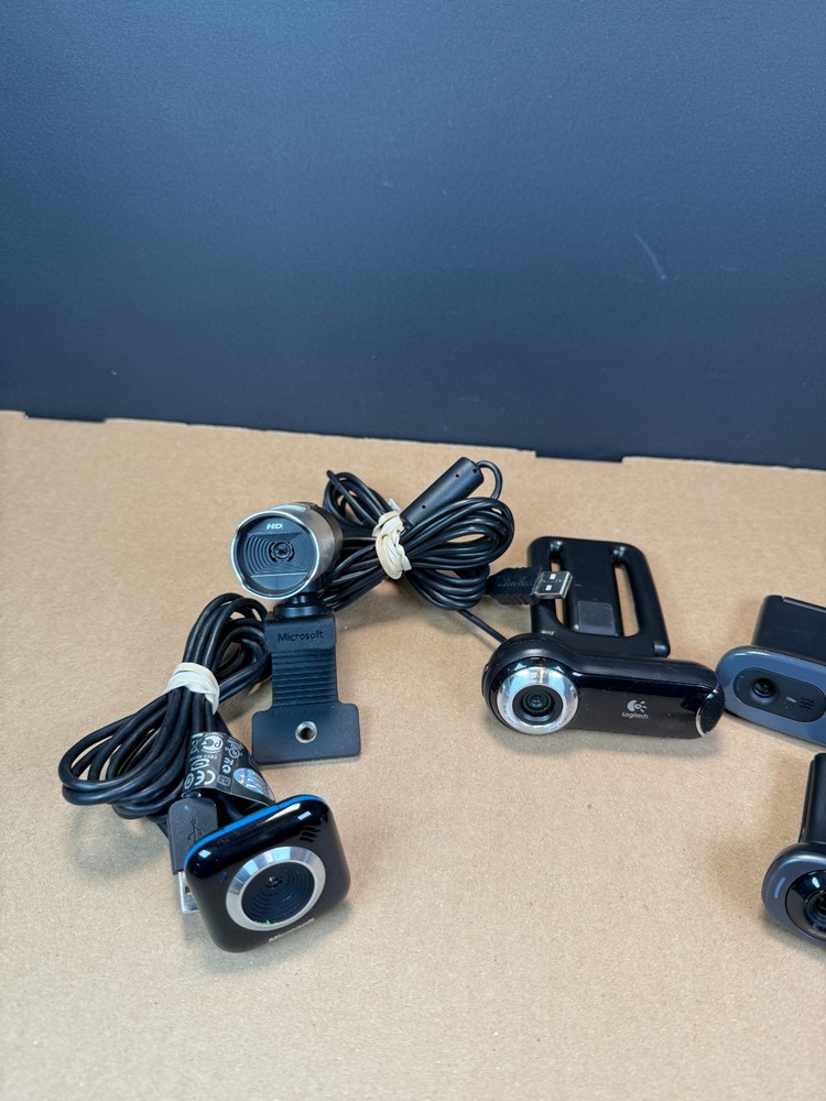 Lot of 5 Webcams Logitech & Microsoft Tested Work Ships Fast!!!
