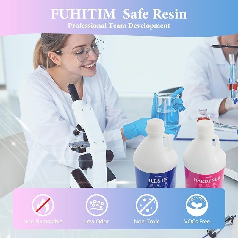 Easy Use Fast Curing Epoxy Resin Kit Self Defoaming Transparent DIY Projects