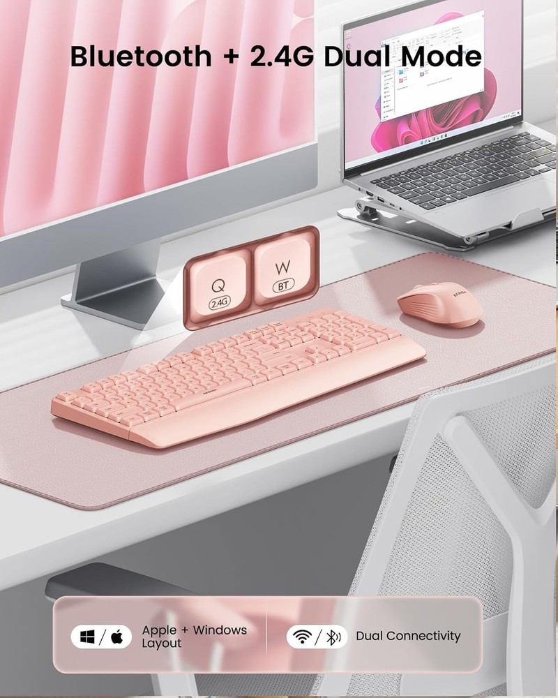 Seenda COE200 Wireless & Bluetooth Keyboard & Mouse USB+Bluetooth Multi-Device