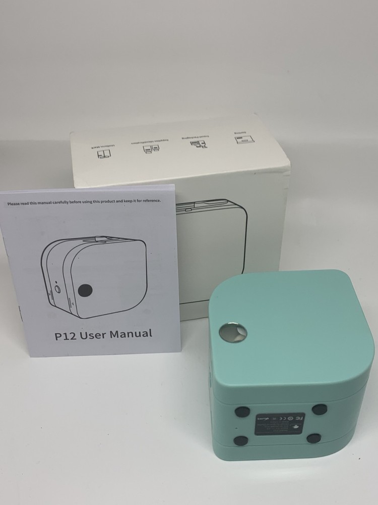 Phomemo P12 Wireless Label Printer Teal Color Bluetooth