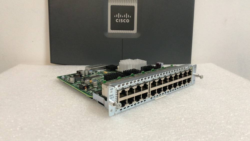 CISCO SM-ES2-24-P PoE+ 24-Port Enhanced Layer 2 EtherSwitch Module TESTED SM-ES2