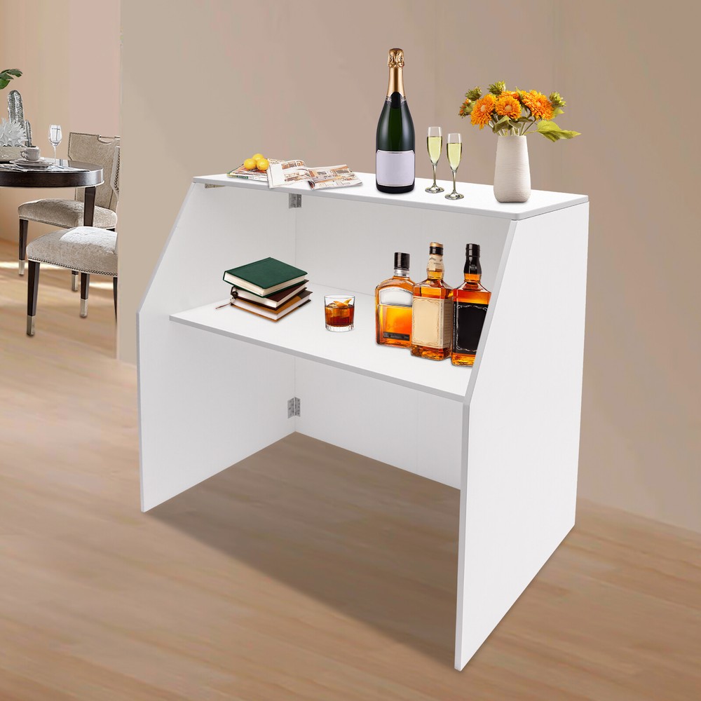 Foldable Bar Portable Event Bar Rectangular Portable Bar Cabinet Free-standing