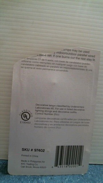 Celebrations C7 Clear Replacement Bulbs 4 PK (97402) FS