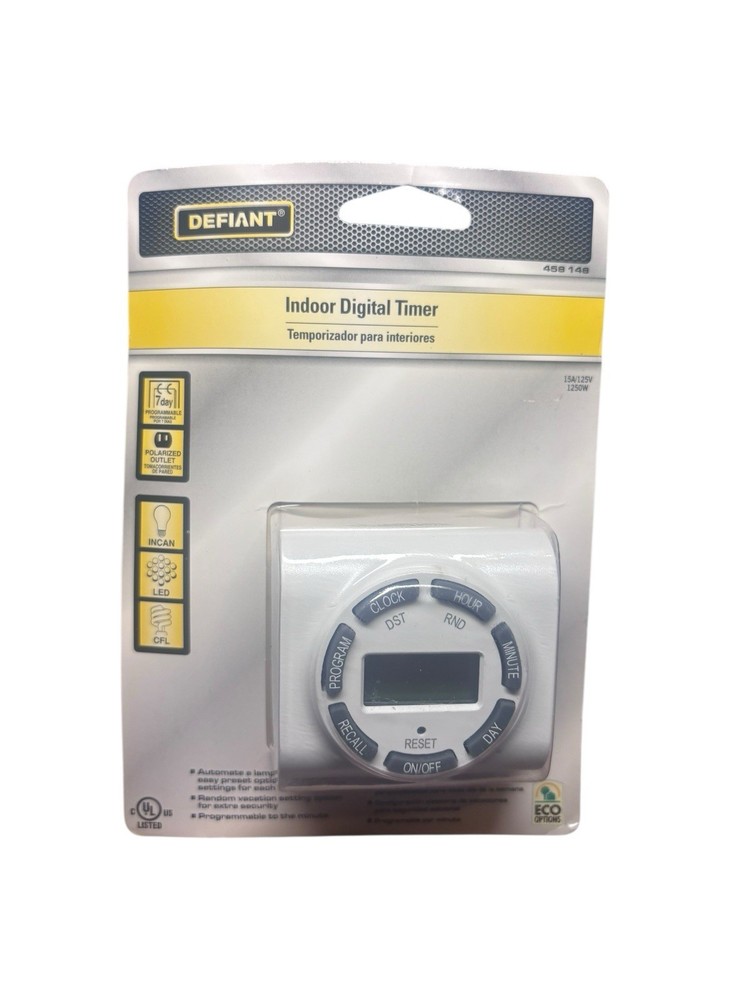 Defiant Indoor Digital Timer 458148  (New Sealed)