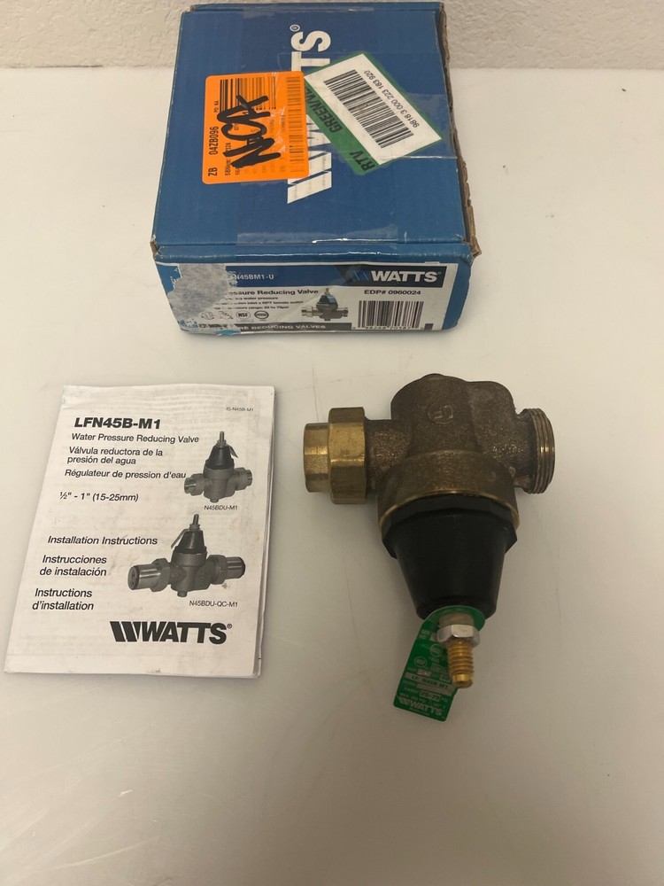 Watts 3/4”  Water Pressure Reducing Valve Lead Free(LFN45BM1-U)