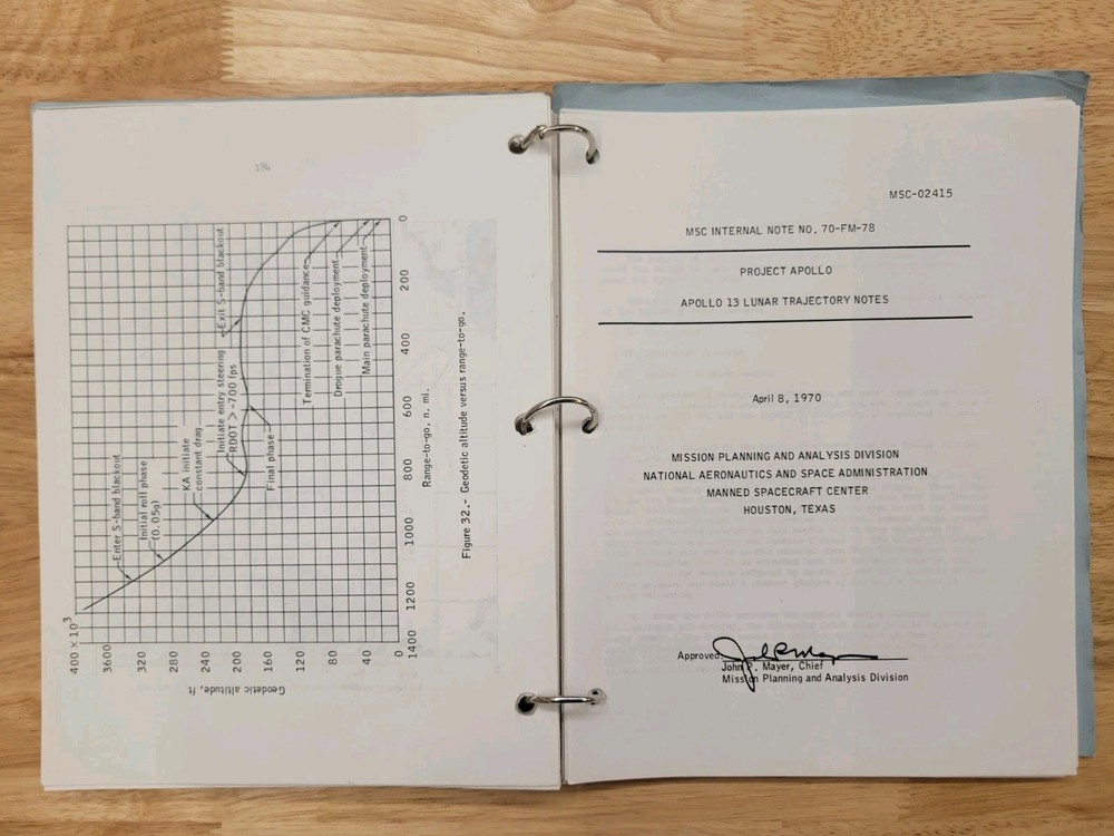 1970 Apollo 13 Lunar Trajectory Notes NASA Internal Note Flight Director