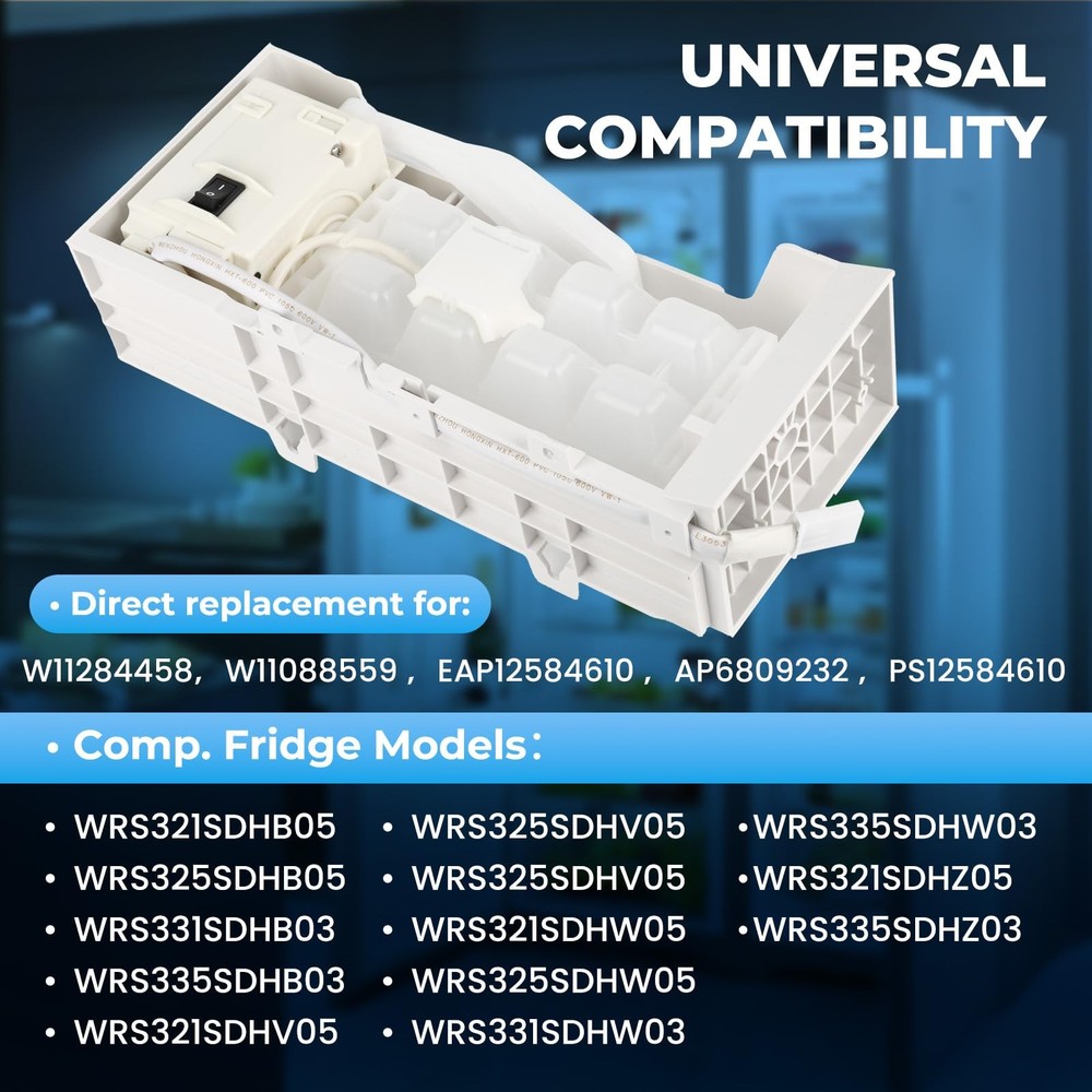 W11284458 W11088559 Refrigerator Ice Maker Replacement,Replace EAP12584610...