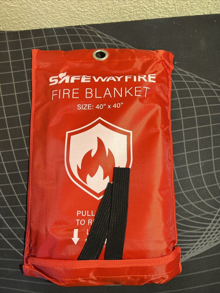 Safeway Emergency Fire Blanket. 40"x40". 8 Pack