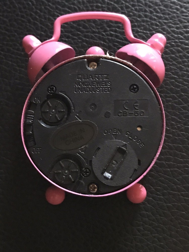 Roxy Miniature Pink Alarm Clock