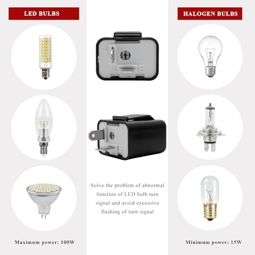 12V Speed Adjustable 2 Pin LED Flasher Relay, Electronic Flash Relay for